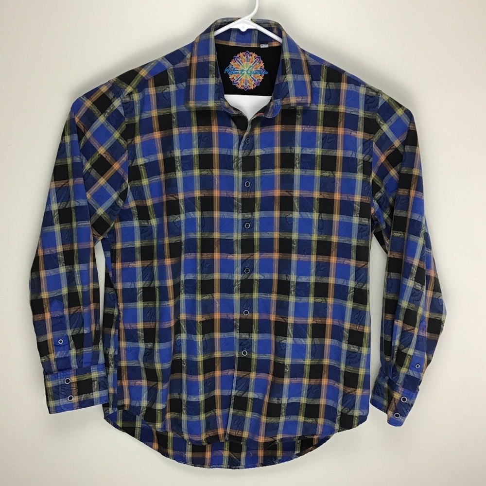 Robert Graham mens long sleeve button up casual shirt 2XL